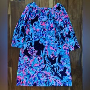 Lilly Pulitzer Girl’s Velour Long Sleeve Dress Size L 8-10